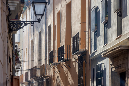 street view in the Spanish city of Valencia; Valencia, Spain