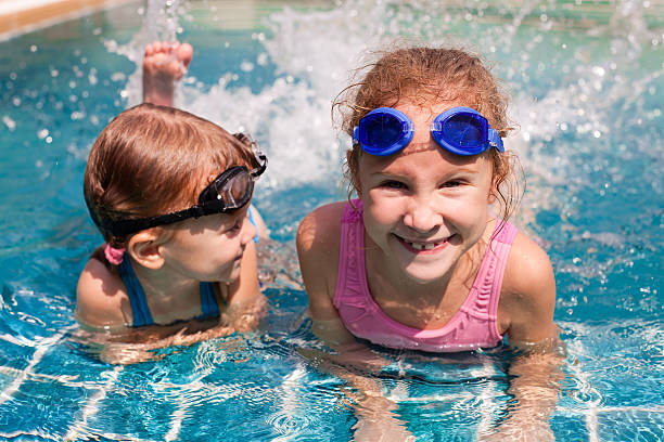 istock two little girls  in the pool 177443824