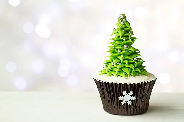 Photo of Christmas tree cupcake