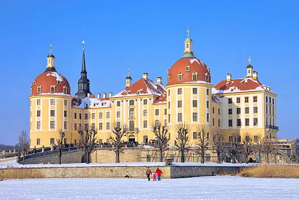 "Moritzburg near Dresden, Castle in winter"