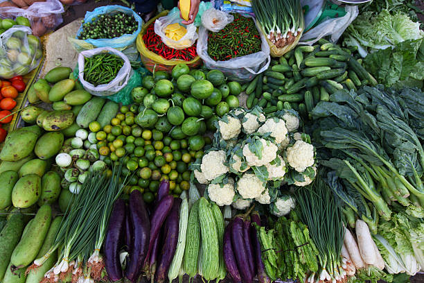 istock Various vegetables on the Asian food market 177446244