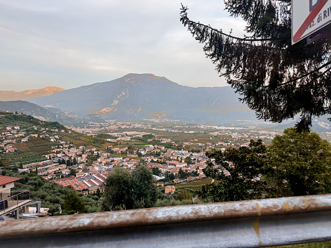 Panorama of the city of Cassino, Italy
