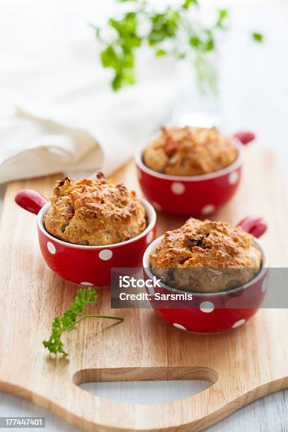 Ham Cheese And Tomato Muffins Stock Photo - Download Image Now - Cheese, Ham, Muffin