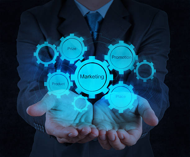 istock businessman hand showing marketing 4P principle 177448268