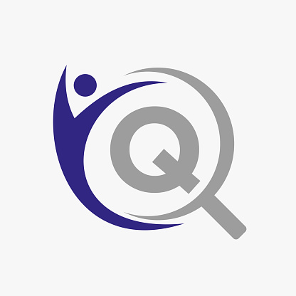 Letter Q Search and Heathcare Logo Design. Community Finder Logo Symbol
