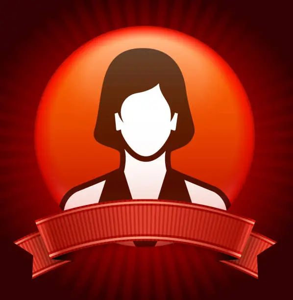 Vector illustration of woman Role Model and Professional Success