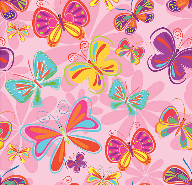 Fond avec papillon - Illustration vectorielle