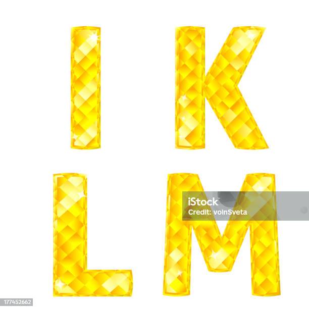 Diamond Buchstaben I K L M Stock Vektor Art und mehr Bilder von Alphabet - Alphabet, Buchstabe I, Buchstabe K