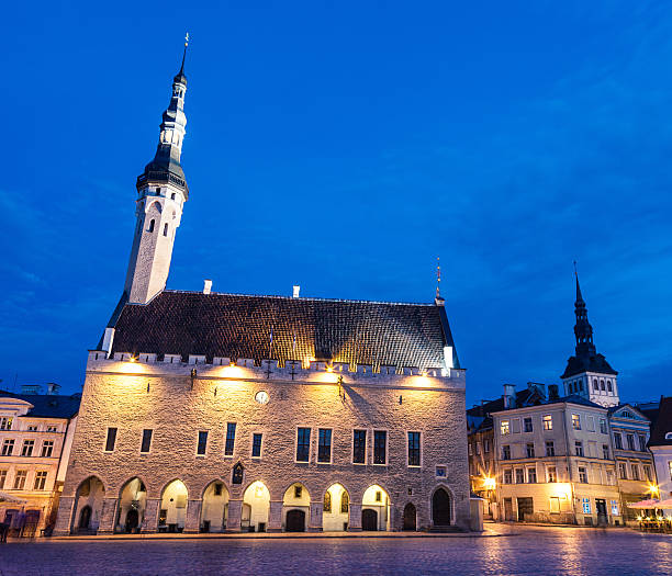 istock Tallinn Town Hall Square at dusk 177452743