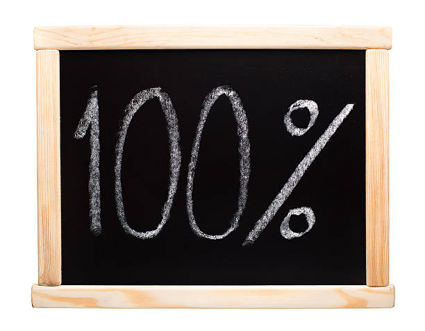 istock Hundred percent written on blackboard 177454133