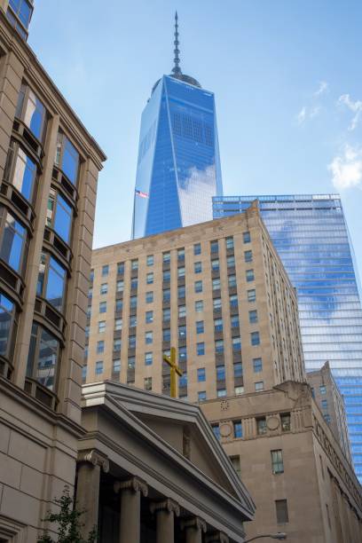 one world trade centre, new york - ofiices imagens e fotografias de stock