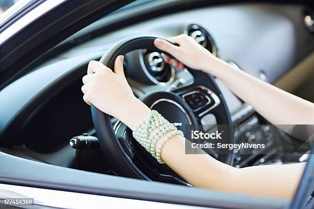 Woman In Car Stock Photo - Download Image Now - Adult, Car, Dashboard - Vehicle Part