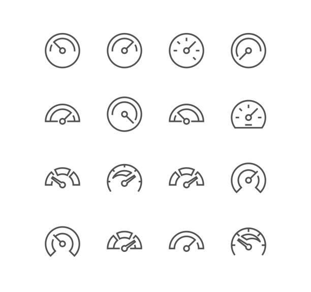 набор значков, связанных со спидометром. - 7653 stock illustrations