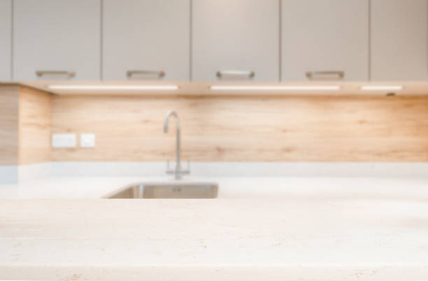 istock Blurred kitchen cabinets and the counter top in front 1774549608