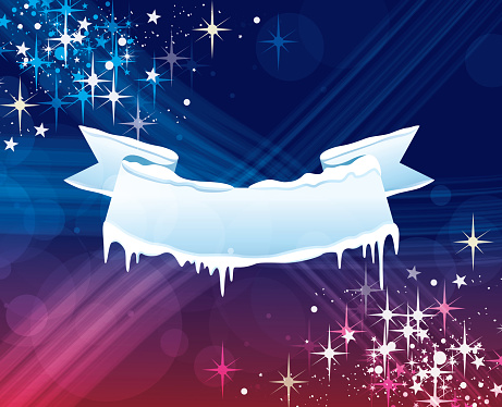 A vector illustration to show winter banner in a star backgrounds