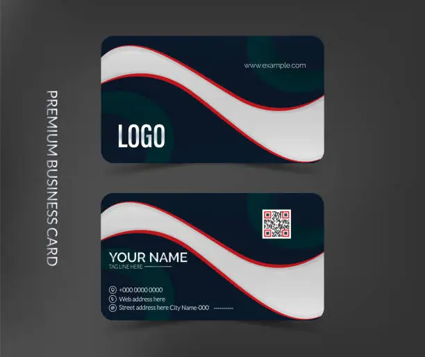 Vector illustration of Professional modern business card template layout
