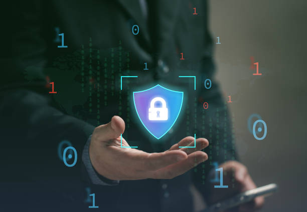 istock Online cyber security concept. Businessman uses mobile phone to verify identity at virtual screen to open online security system. Data protection. Data theft protection. online business. 1774572313
