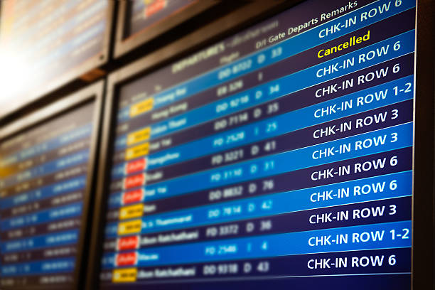 istock Airport departure board 177457299