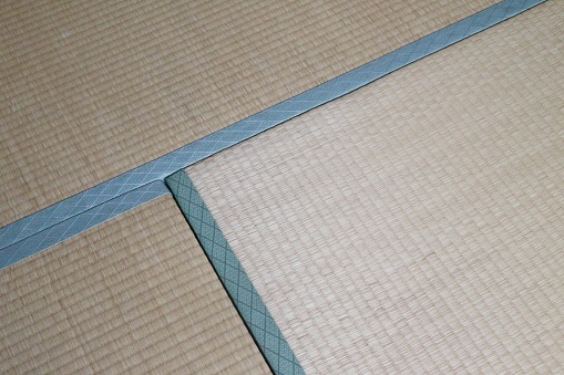 Tatami mats in a Japanese-style room,traditional matting.