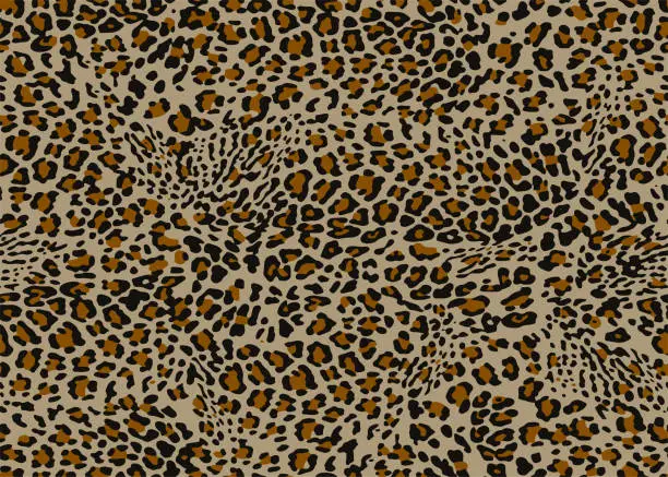 Vector illustration of Seamless leopard cheetah animal skin pattern