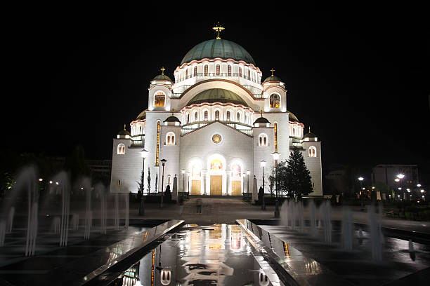Cathedral of Saint Sava stock photo