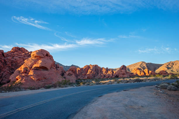 istock Road in the Nevada  desert at sunset. 1774590221