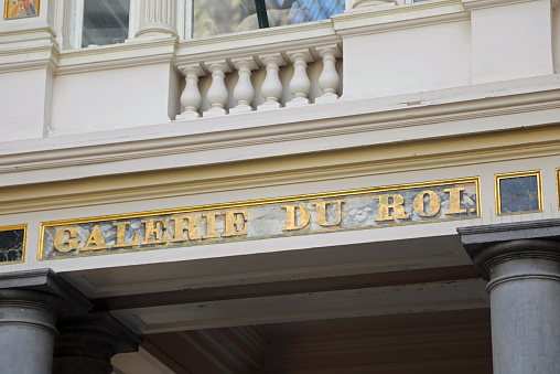 Brussels, B, Belgium - August 18, 2022:Royal Saint-Hubert Galleries a famous shopping center