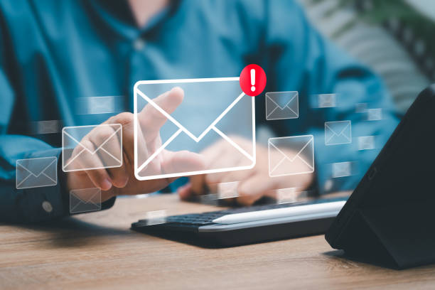 istock New email notification warning sign email and internet communication concept, Businessman use tablet receive email data digital marketing, email icon technology, Online working internet network 1774601623