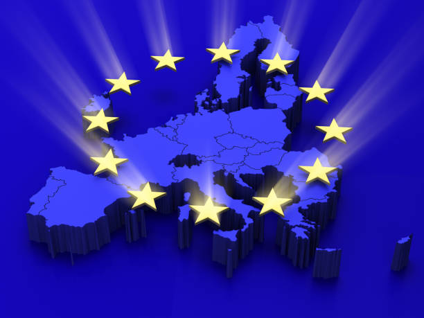 istock Europe map with European Union flag 1774606092