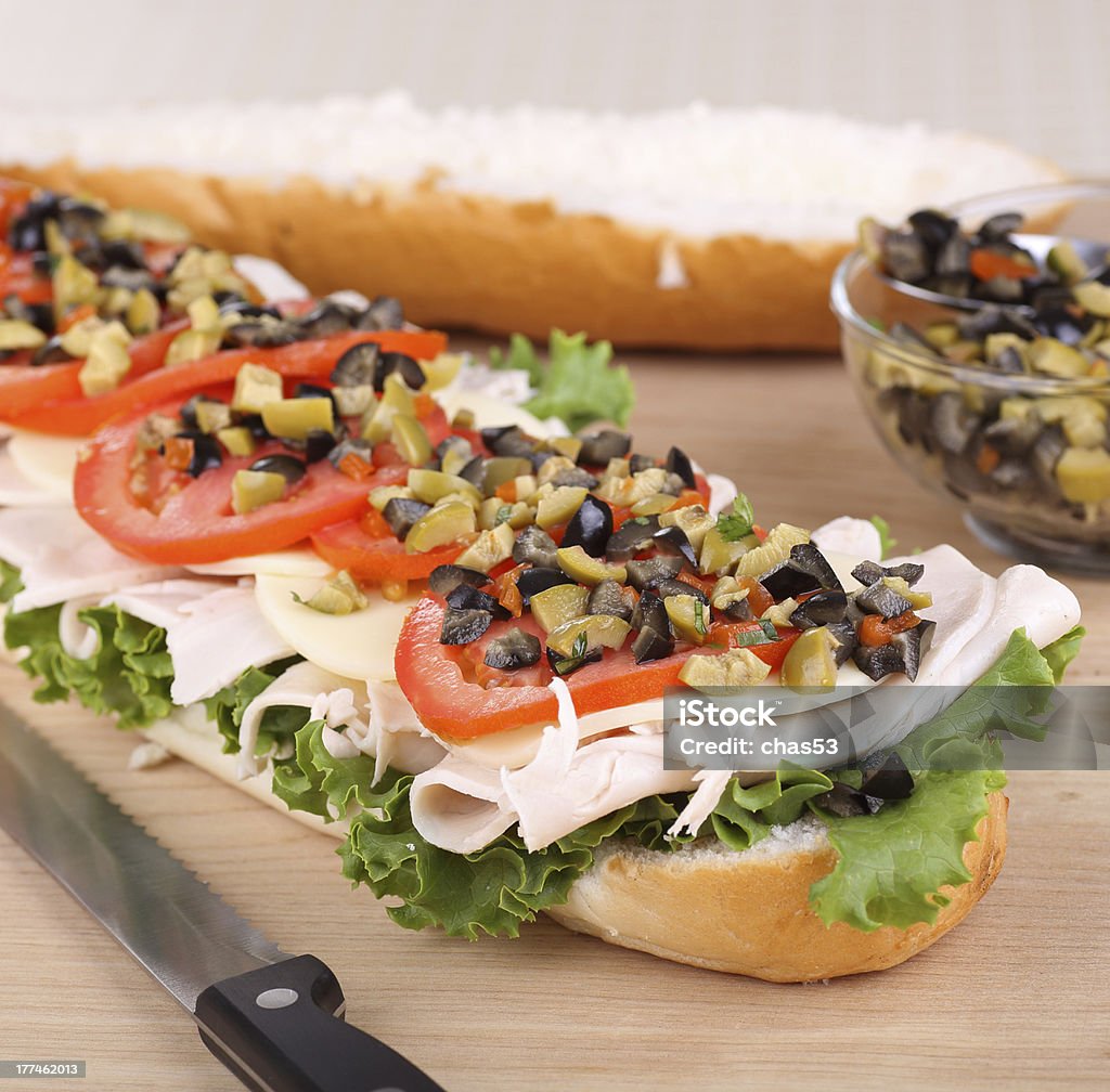 Truthahn, Salat und Tomaten-Sandwich - Lizenzfrei Brotsorte Stock-Foto