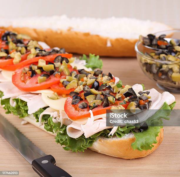 하띤 양상추와 토마토색 샌드위치 0명에 대한 스톡 사진 및 기타 이미지 - 0명, 건강한 식생활, 고기