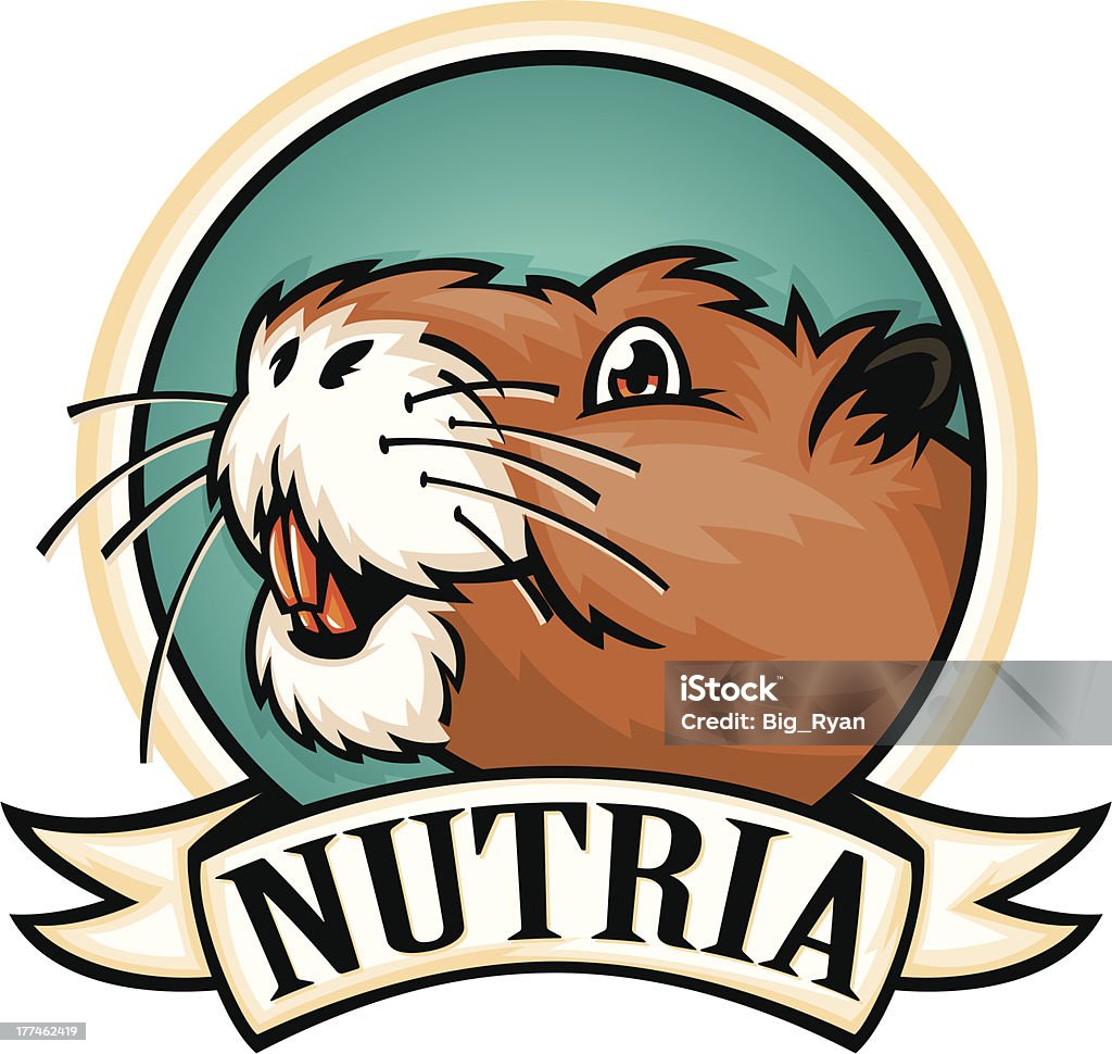 Nútria - Vetor de Animal royalty-free