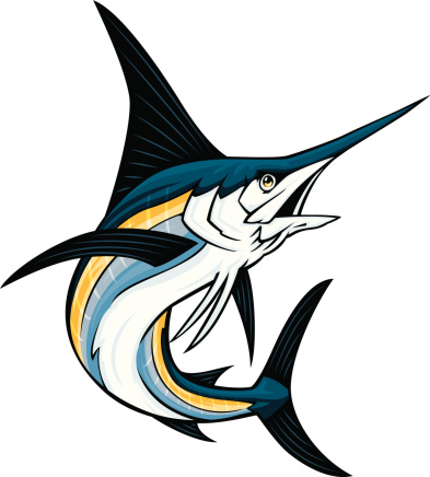 illustration of an aggressive looking swordfish