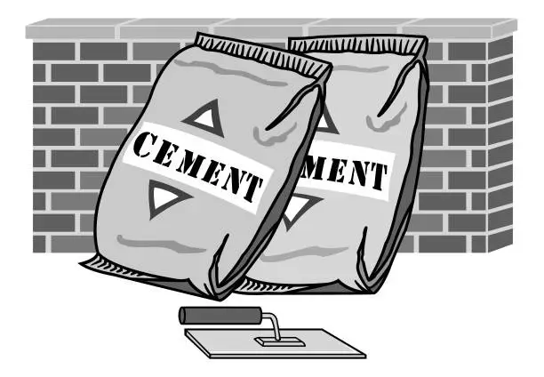 Vector illustration of Cement And Brick Wall