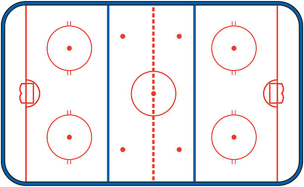 Hockey Arena Diagram of a hockey arena. hockey stock illustrations
