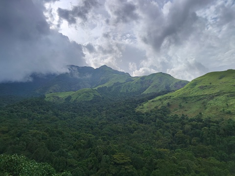 Landscape of green mountain, waynad