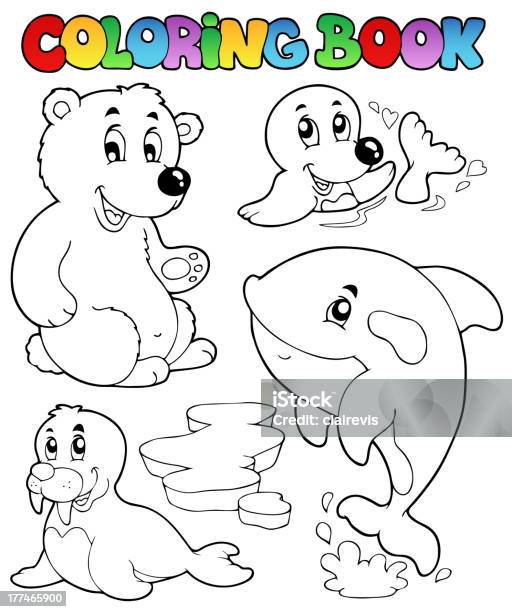 Coloring Book Wintertime Animals 1 Stock Illustration - Download Image Now - Animal, Animal Themes, Cold Temperature