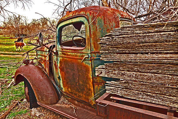 istock Old Rusty Abandoned Farm Truck 177467065