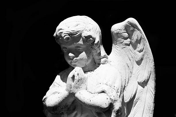 istock Beautiful statue of the angel praying 177467660