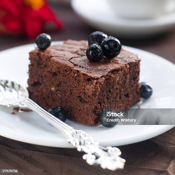 Chocolate Brownie Stock Photo - Download Image Now - Baked, Blueberry, Brown