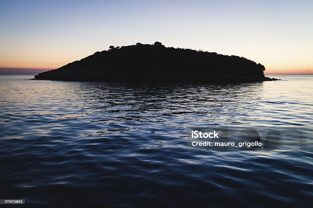 Vista do mar ao pôr do sol, Rovinj, Croácia. - Royalty-free Ao Ar Livre Foto de stock