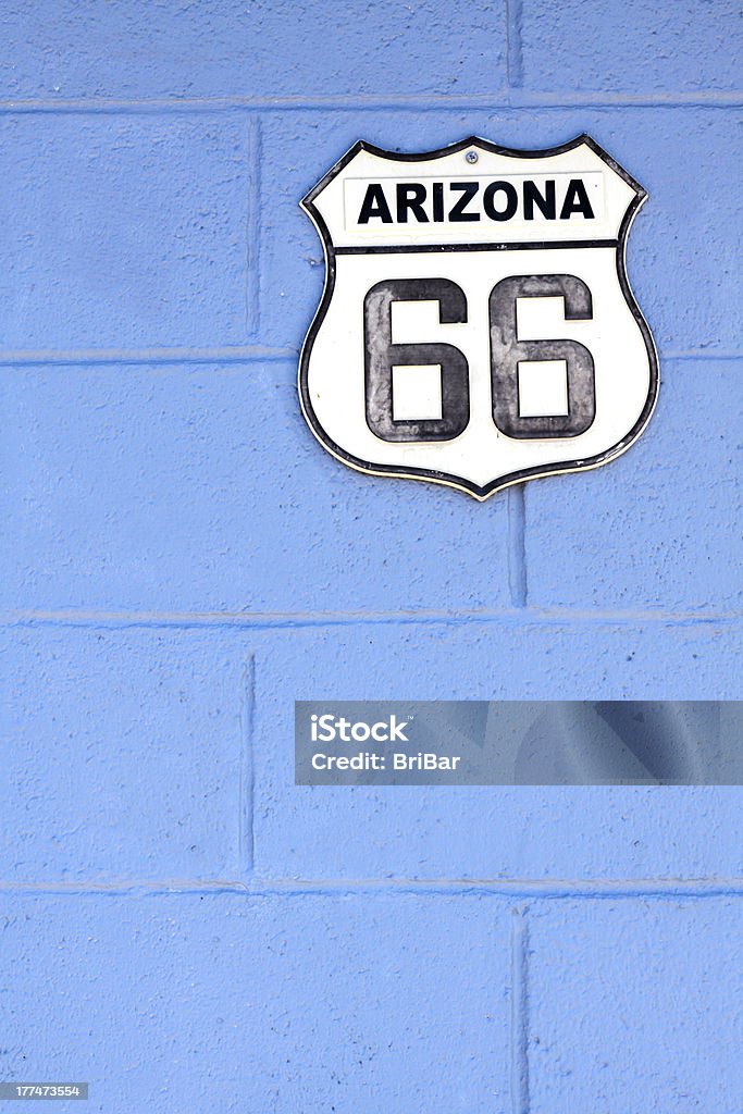 Arizona Route 66 Schild - Lizenzfrei Amerikanische Kontinente und Regionen Stock-Foto