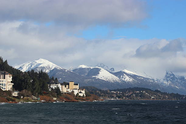 Winter windy day at Naupel Huapi Lake at Bariloche City - Argentina.