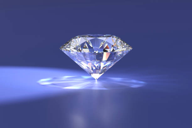 istock One clear brilliant diamond placed on blue glossy background 3d rendering 1774744204