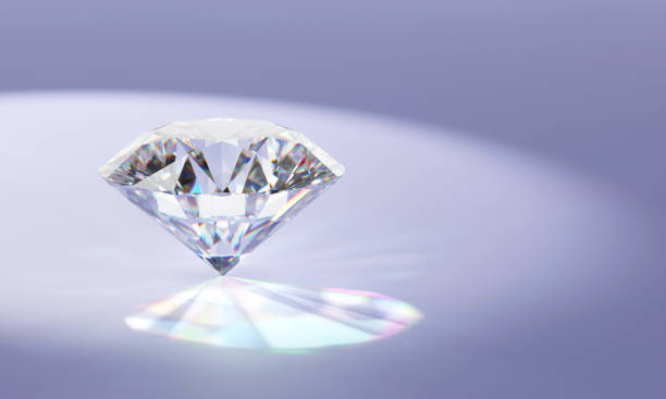 istock One clear brilliant diamond placed on blue glossy background 3d rendering 1774744225