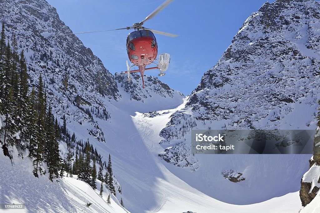 Heliskiing nel Monashees Columbia Britannica - Foto stock royalty-free di Canada