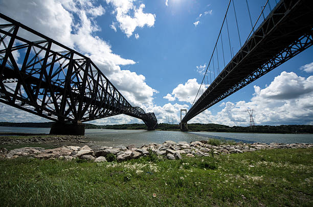 istock Historic Suspension Bridge, Quebec City, Canada, Saint-Laurent River 177481767