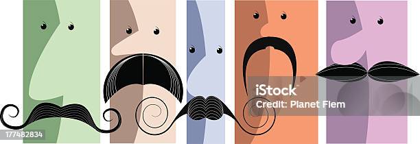 Bigode Club - Arte vetorial de stock e mais imagens de Movember - Movember, Amizade, Antropomórfico