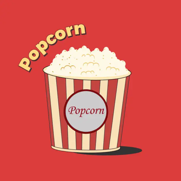 Vector illustration of Cinema party popcorn, Cup, Cinema clap Design for invitation, advertising of the festival, web banner.