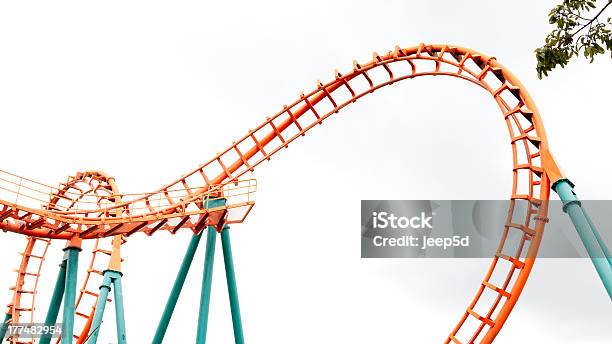 Roller Coaster Stock Photo - Download Image Now - Rollercoaster, Track - Imprint, Coaster